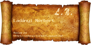 Ladányi Norbert névjegykártya