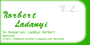 norbert ladanyi business card